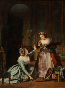 Alexis Joseph Pérignon - Madame Elisabeth Vigée Le Brun Painting the Portrait of Queen Marie Antoinette, 1859