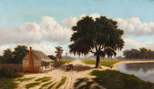 Charles Giroux - Louisiana Road Scene, circa 1875