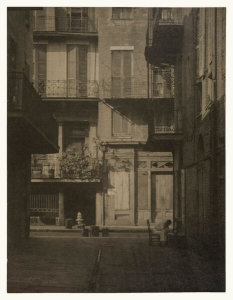 Arnold Genthe - Untitled (Off Pirate's Alley, New Orleans), circa 1925