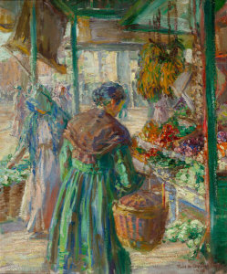 Robert W. Grafton - The End Stall, French Market, 1916