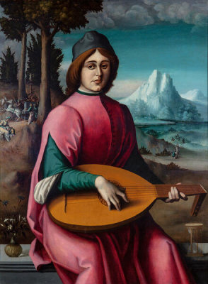 Bacchiacca - Portrait of a Young Lute Player, 1520-1525