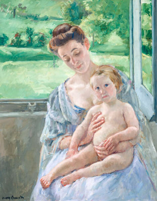 Mary Cassatt - Mother and Child in the Conservatory, 1906