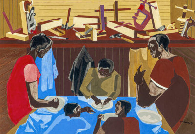 Jacob Lawrence - Builders #4, 1973
